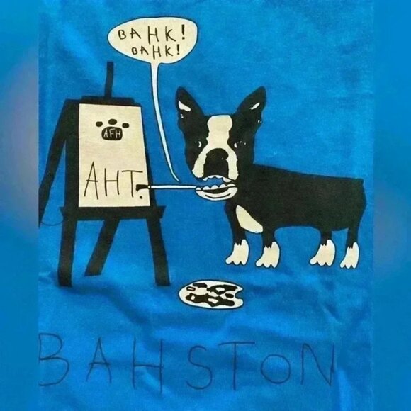 Boston Souvenir t shirt in blue Sz S. Says “Bahston”. Washed never actually worn - Picture 4 of 4